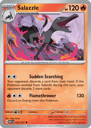 035/217 Salazzle - Energy Pattern Reverse Holo - Ascended Heroes by Poké Zen DXB on MYNTED