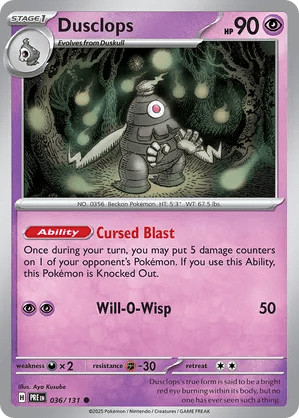 036/131 Dusclops - Prismatic Evolutions by Poké Zen DXB on MYNTED