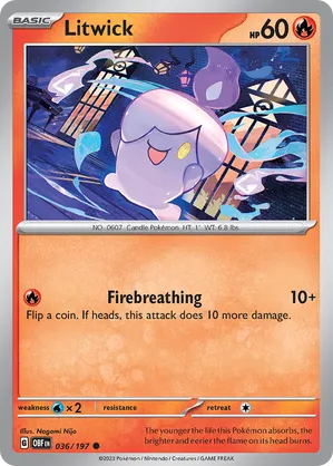 036/197 036/197 Litwick - Reverse Holo - Obsidian Flames - Obsidian Flames by Poké Zen DXB on MYNTED