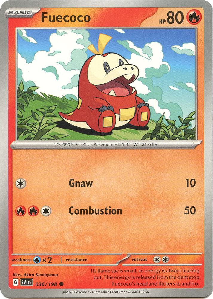 036/198 Fuecoco Normal · Scarlet & Violet (SVI) by PokeMarsi on MYNTED