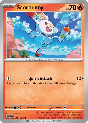 036/217 Scorbunny - Ascended Heroes by Poké Zen DXB on MYNTED