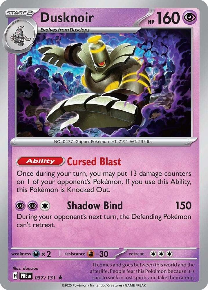 037/131 · Dusknoir · Holo (PRE) by Dusk TCG on MYNTED