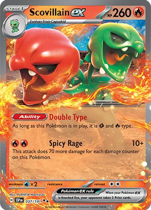 037/191 Scovillain ex · Surging Sparks (SSP) by PokeMarsi on MYNTED
