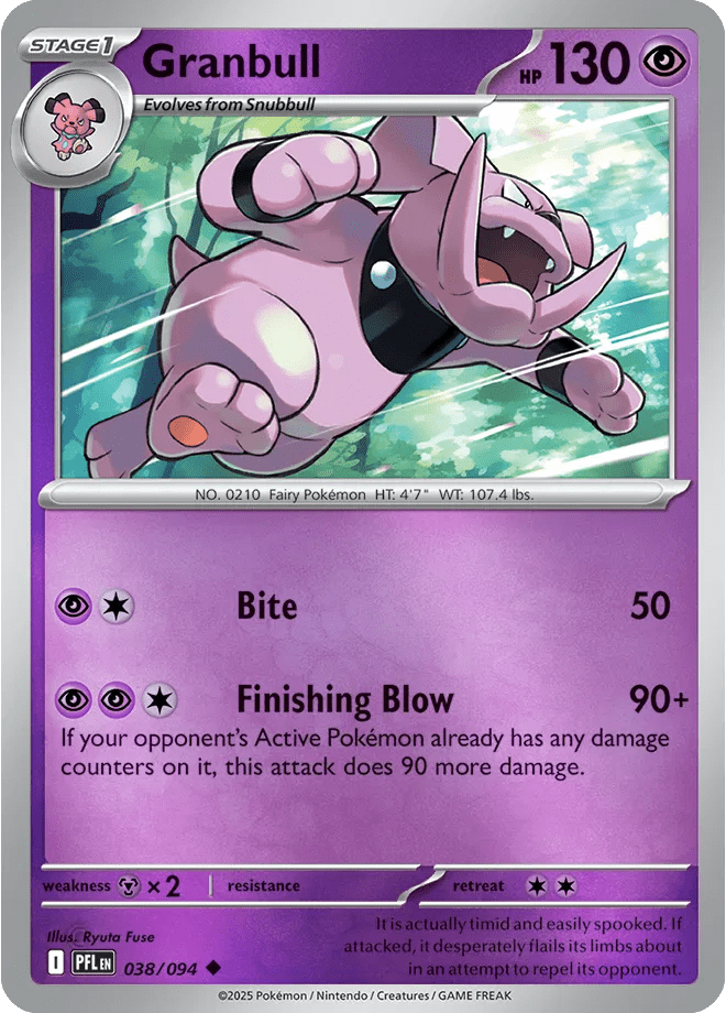 038/094 Granbull - Reverse Holo - Phantasmal Flames by Poké Zen DXB on MYNTED