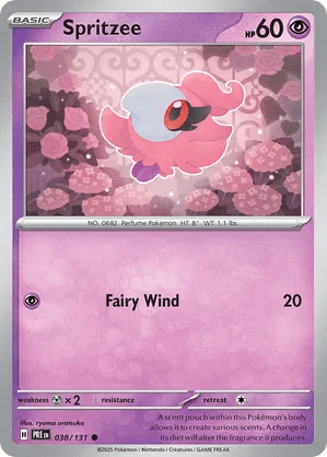 038/131 Spritzee - Prismatic Evolutions by Poké Zen DXB on MYNTED