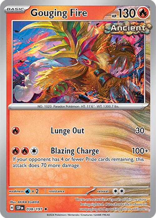 038/191 Gouging Fire Holo · Surging Sparks (SSP) by PokeMarsi on MYNTED