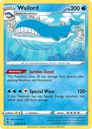 038/195 Wailord - Silver Tempest by Poké Zen DXB on MYNTED