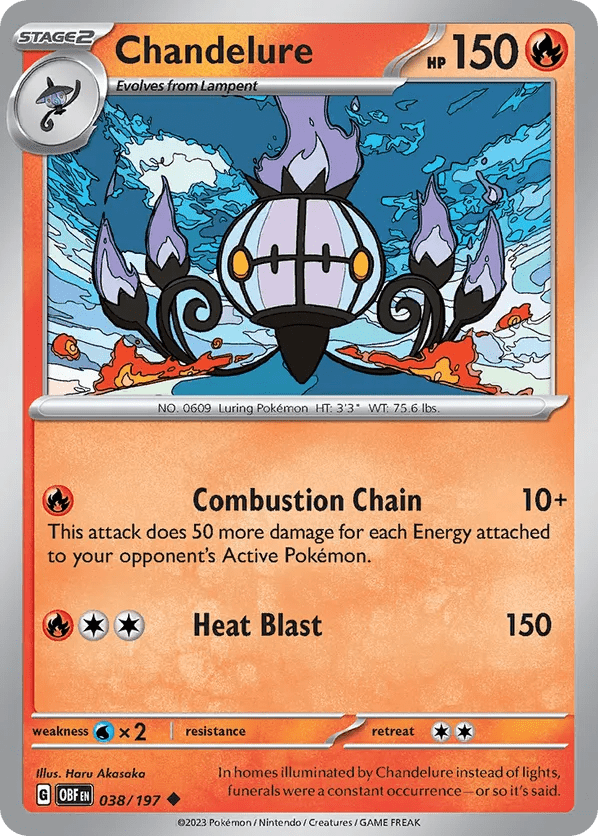 038/197 Chandelure - Obsidian Flames by Poké Zen DXB on MYNTED