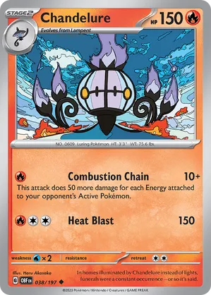 038/197 Chandelure - Reverse Holo - Obsidian Flames by Poké Zen DXB on MYNTED