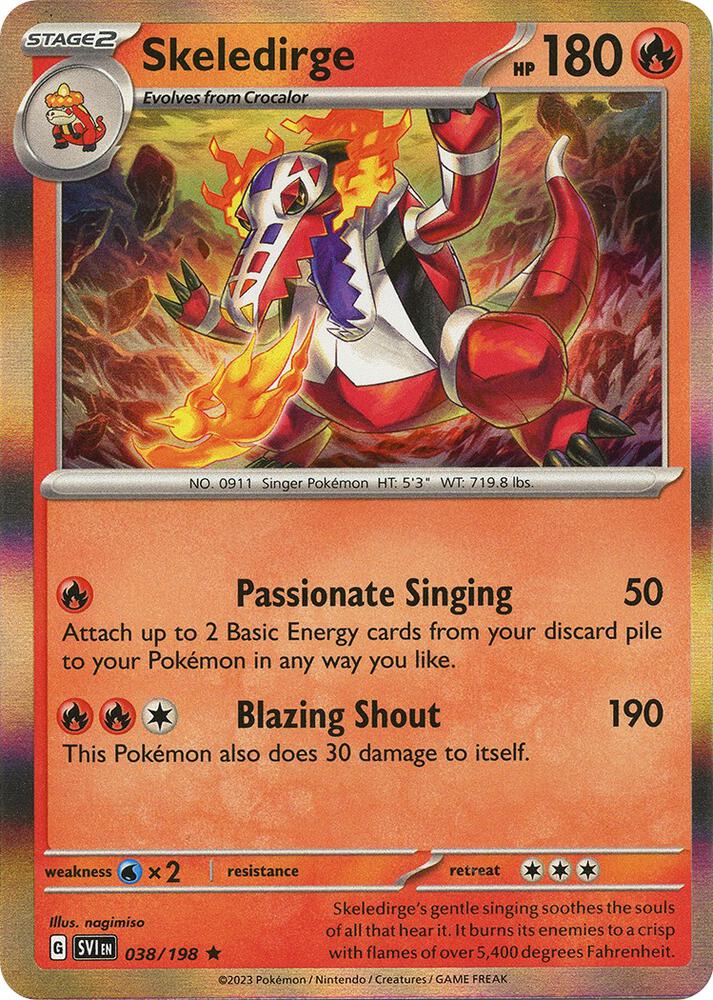 038/198 Skeledirge Holo · Scarlet & Violet (SVI) by PokeMarsi on MYNTED