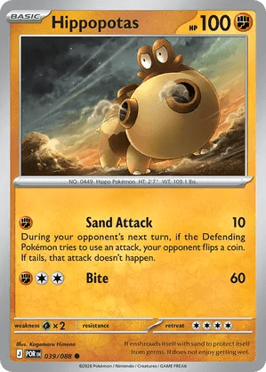 039/088 Hippopotas - Perfect Order by Poké Zen DXB on MYNTED