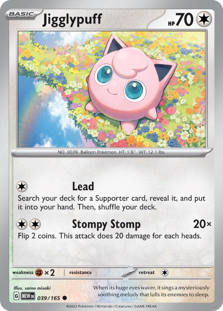 039/165 Jigglypuff - Reverse Holo - 151 (MEW) by Poké Zen DXB on MYNTED