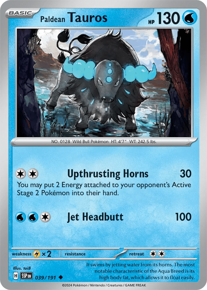 039/191 Paldean Tauros - Surging Sparks by Poké Zen DXB on MYNTED