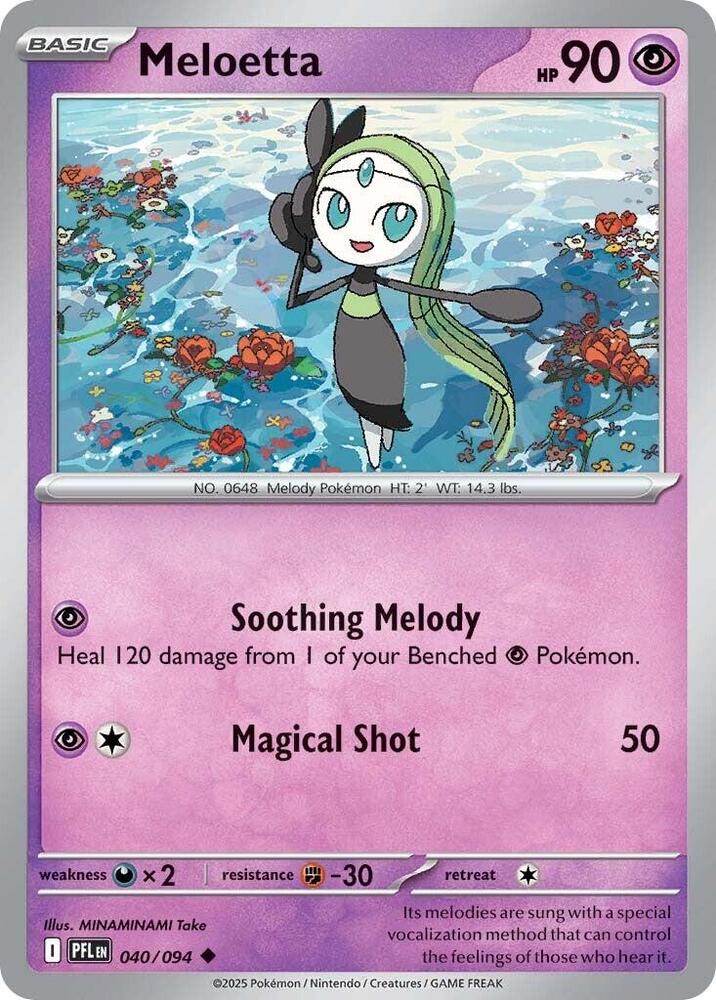 040/094 Meloetta Reverse Holofoil · Phantasmal Flames (PFL) by PokeMarsi on MYNTED