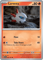 040/197 Larvesta - Reverse Holo - Obsidian Flames by Poké Zen DXB on MYNTED