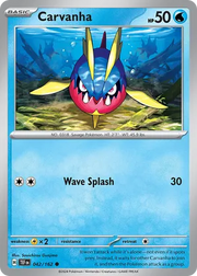 042/162 Carvanha - Reverse Holo - Temporal Forces by Poké Zen DXB on MYNTED