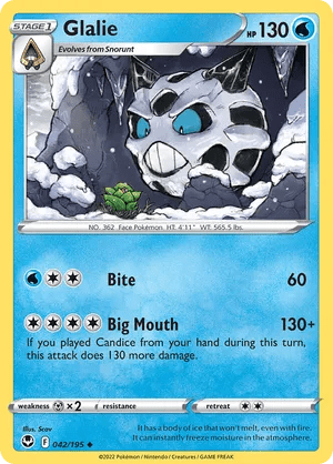 042/195 Glalie - Silver Tempest by Poké Zen DXB on MYNTED