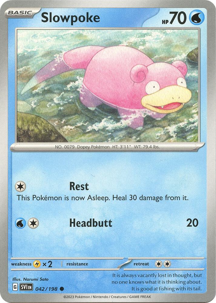 042/198 Slowpoke Normal · Scarlet & Violet (SVI) by PokeMarsi on MYNTED