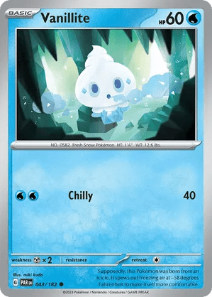043/182 Vanillite - Reverse Holo - Paradox Rift by Poké Zen DXB on MYNTED