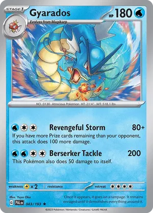 043/193 Gyarados - Reverse Holo - Paldea Evolved by Poké Zen DXB on MYNTED