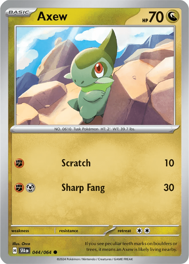 044/064 Axew - Reverse Holo - Shrouded Fable by Poké Zen DXB on MYNTED