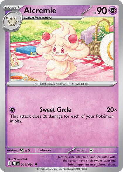 044/094 Alcremie Reverse Holofoil · Phantasmal Flames (PFL) by PokeMarsi on MYNTED