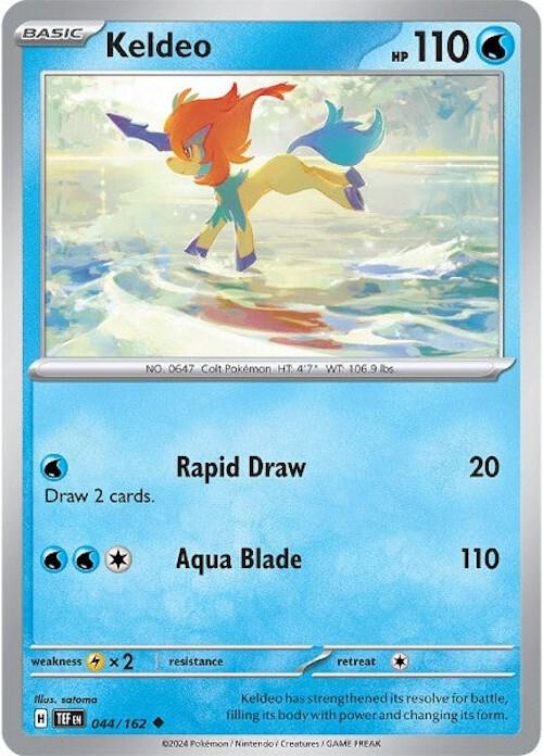044/162 Keldeo Reverse Holo · Temporal Forces (TEF) by PokeMarsi on MYNTED
