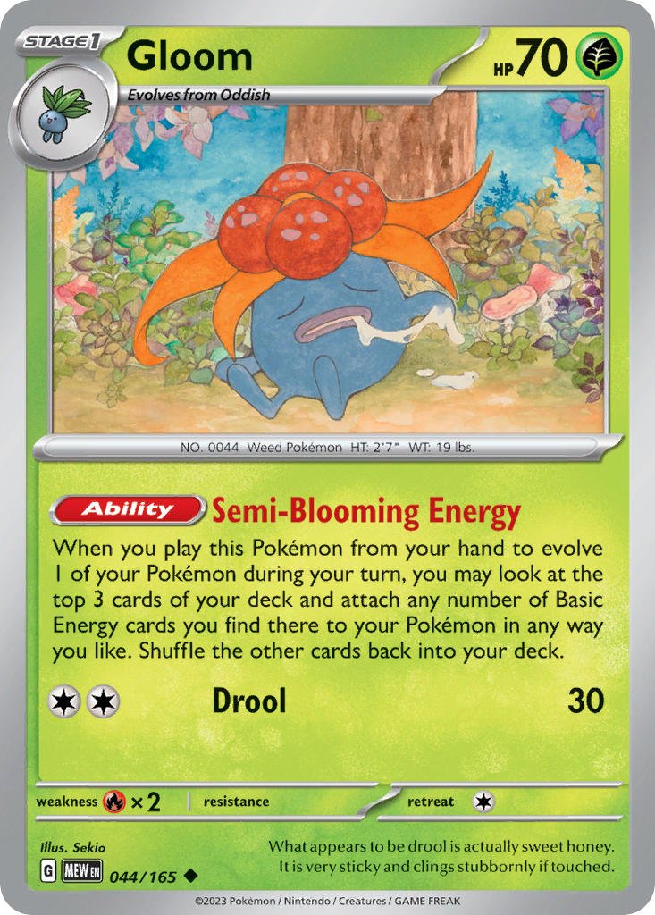 044/165 Gloom - Reverse Holo - 151 (MEW) by Poké Zen DXB on MYNTED