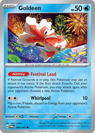 044/167 Goldeen - Reverse Holo - Twilight Masquerade by Poké Zen DXB on MYNTED