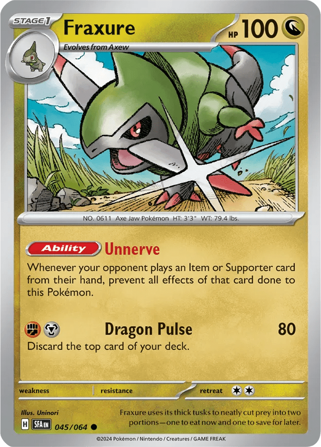 045/064 Fraxure - Reverse Holo - Shrouded Fable by Poké Zen DXB on MYNTED