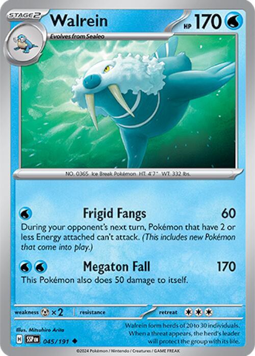 045/191 Walrein Normal · Surging Sparks (SSP) by PokeMarsi on MYNTED