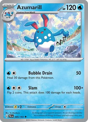 045/193 Azumarill - Reverse Holo - Paldea Evolved by Poké Zen DXB on MYNTED