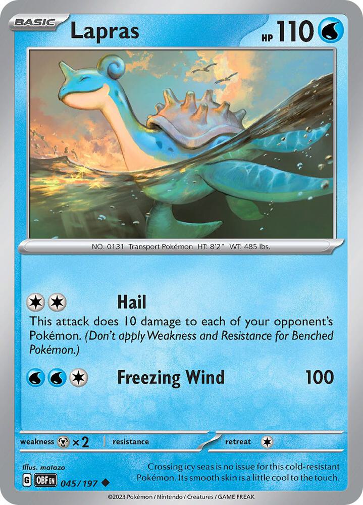 045/197 · Lapras · Reverse Holo (OBF) by PokeMarsi on MYNTED