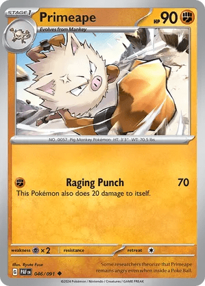 046/091 Primeape - Paldean Fates by Poké Zen DXB on MYNTED