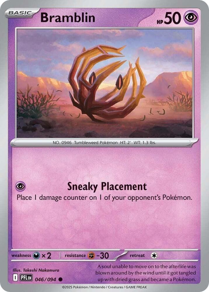 046/094 Bramblin Reverse Holofoil · Phantasmal Flames (PFL) by PokeMarsi on MYNTED