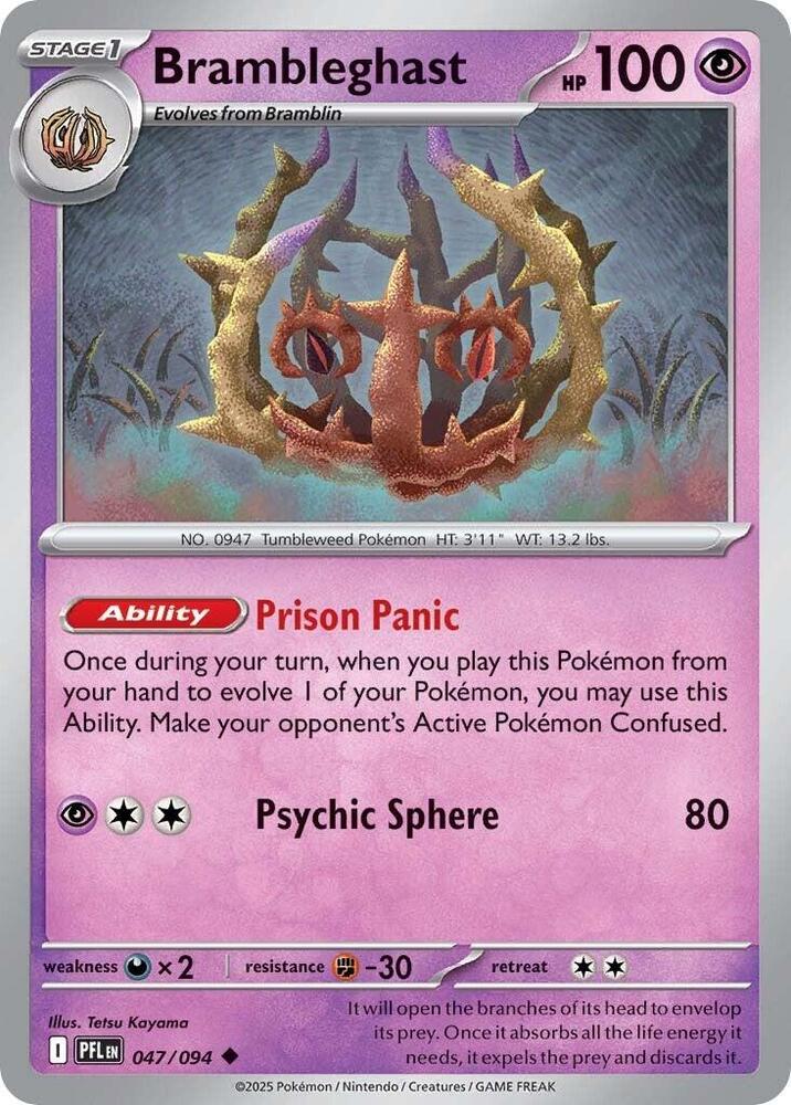 047/094 Brambleghast Normal · Phantasmal Flames (PFL) by PokeMarsi on MYNTED
