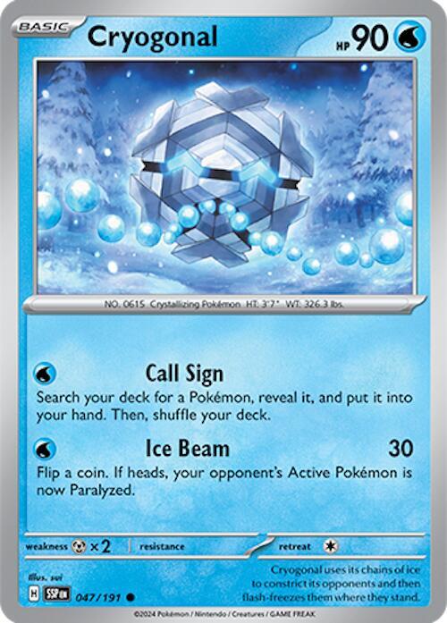 047/191 Cryogonal Normal · Surging Sparks (SSP) by PokeMarsi on MYNTED