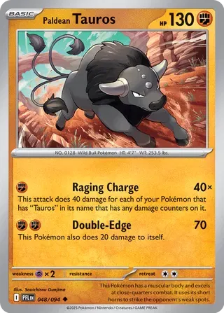 048/094 Paldean Tauros - Phantasmal Flames by Poké Zen DXB on MYNTED