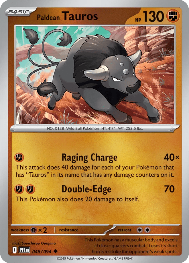 048/094 Paldean Tauros - Reverse Holo - Phantasmal Flames by Poké Zen DXB on MYNTED