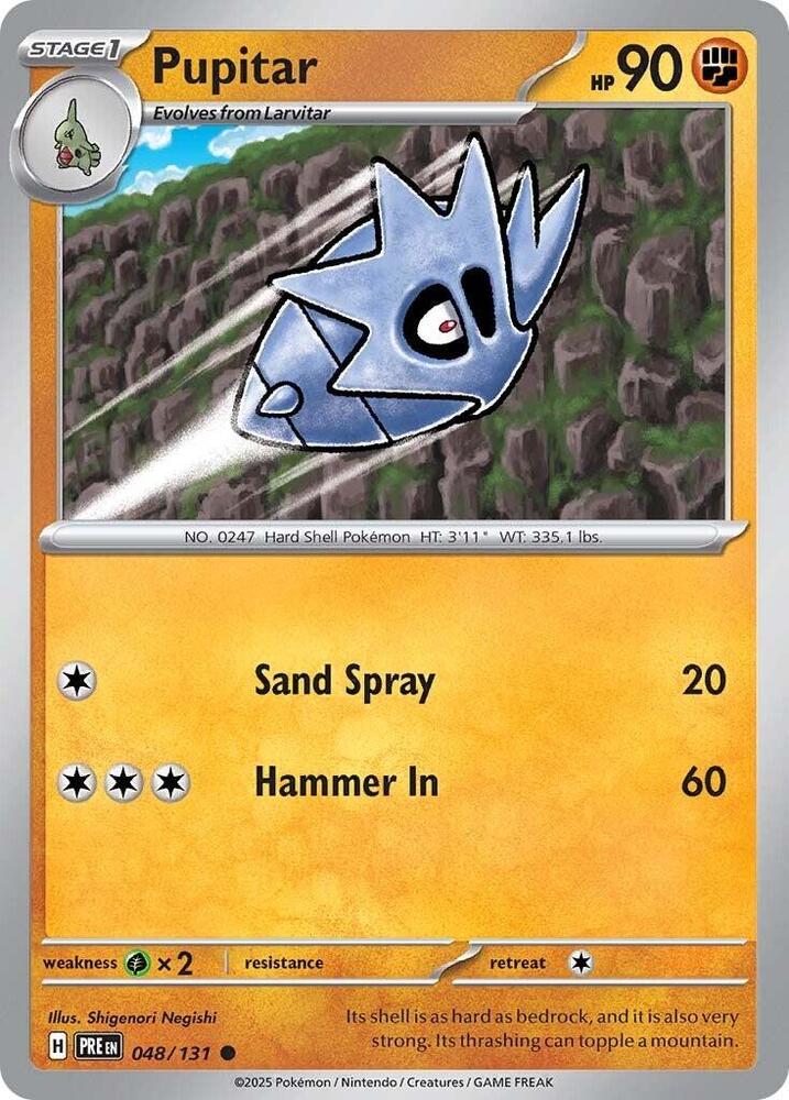 048/131 · Pupitar · Normal (PRE) by Dusk TCG on MYNTED