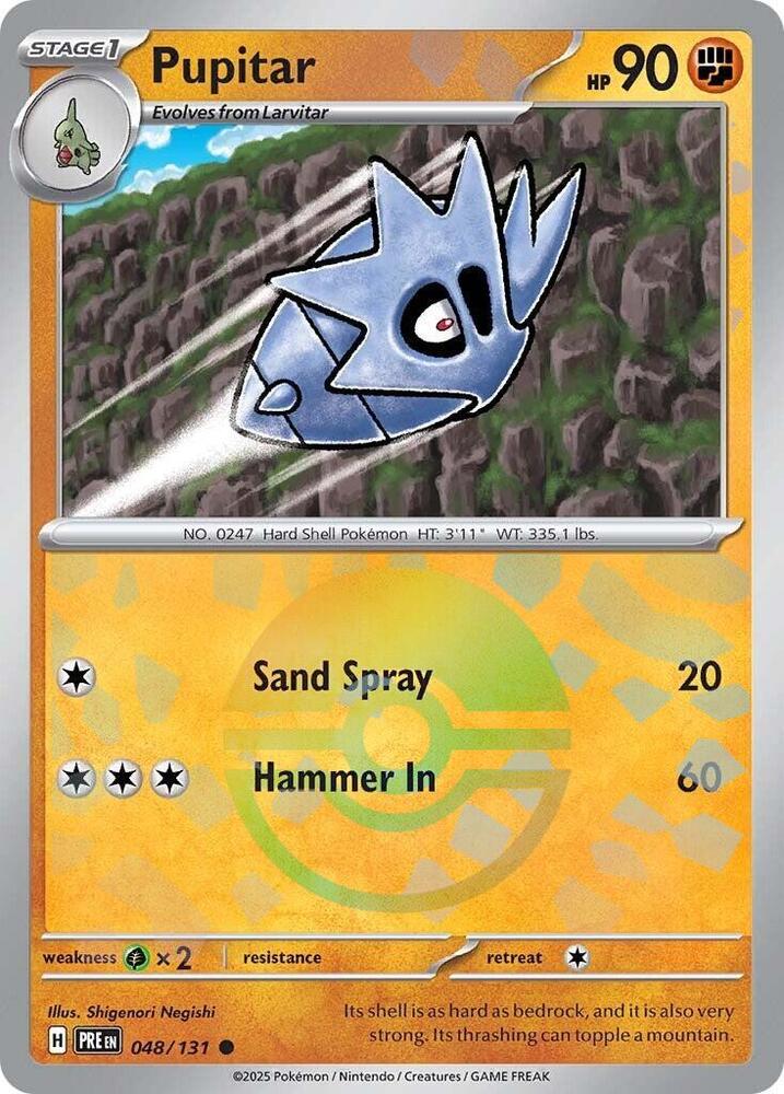 048/131 · Pupitar · Poké Ball Pattern (PRE) by Dusk TCG on MYNTED