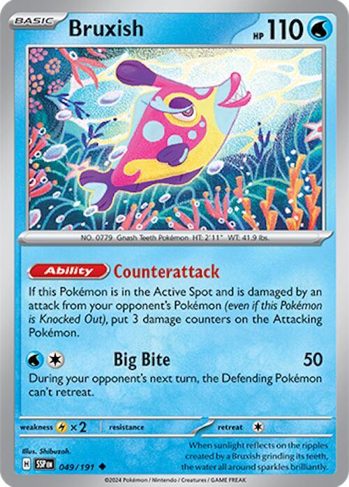 049/191 Bruxish Normal · Surging Sparks (SSP) by PokeMarsi on MYNTED