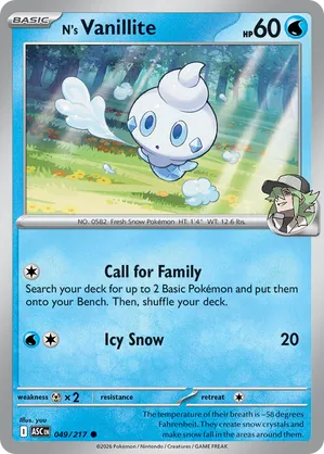 049/217 N's Vanillite - Ascended Heroes by Poké Zen DXB on MYNTED