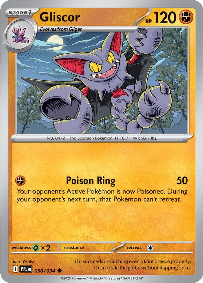 050/094 Gliscor Reverse Holofoil · Phantasmal Flames (PFL) by PokeMarsi on MYNTED