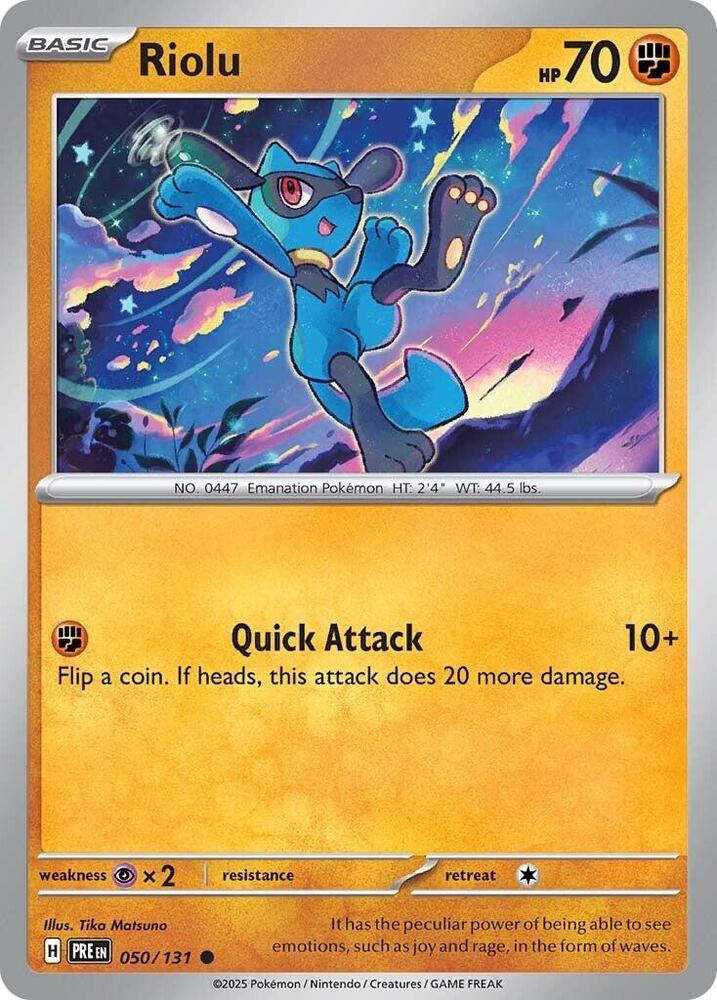 050/131 · Riolu · Reverse Holo (PRE) by Dusk TCG on MYNTED