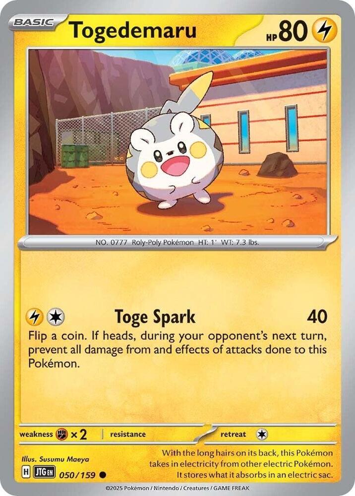 050/159 Togedemaru Reverse Holo · Journey Together (JTG) by PokeMarsi on MYNTED