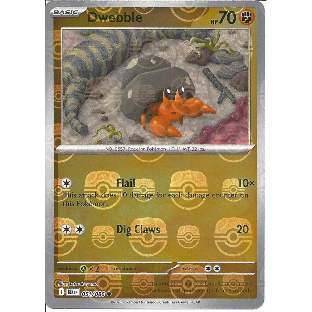 Dwebble - 051/086 (Master Ball Pattern) - SV: Black Bolt (BLK)
