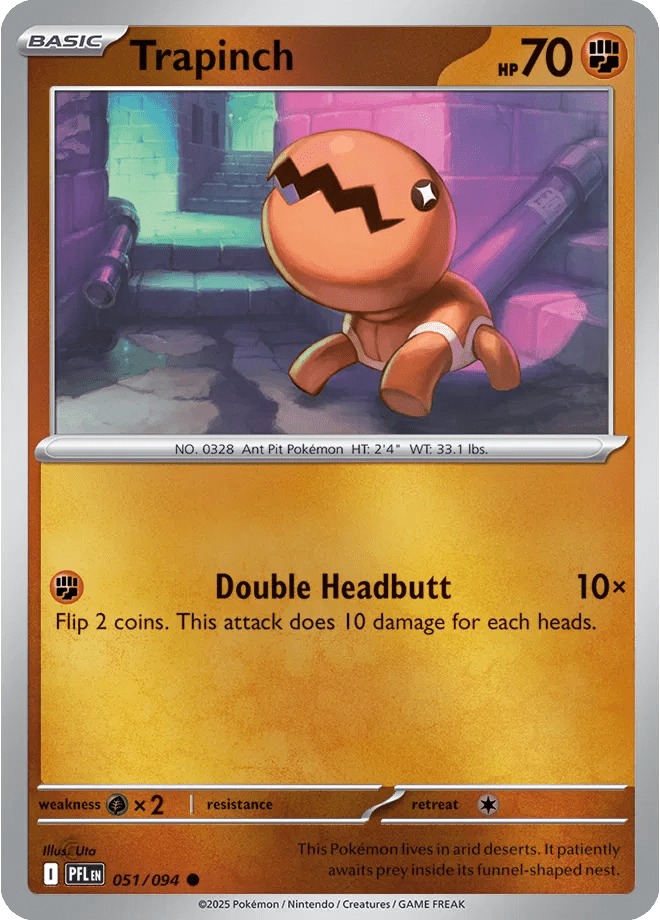 051/094 Trapinch - Reverse Holo - Phantasmal Flames by Poké Zen DXB on MYNTED