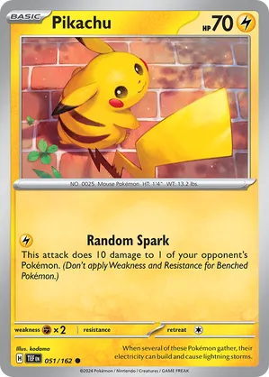 051/162 Pikachu - Reverse Holo - Temporal Forces by Poké Zen DXB on MYNTED