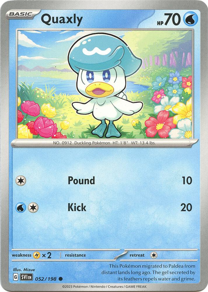 052/198 Quaxly Normal · Scarlet & Violet (SVI) by PokeMarsi on MYNTED